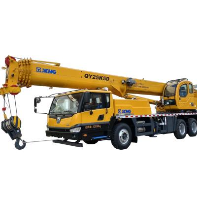 China TRUCK CRANE China Xuzhou made mobile truck crane QY25K5D 25 ton heavy lifting crane factory price for sale for sale