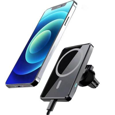 China 15W Qi Wireless Charger Car Charger Fast Wireless Charging Pad Magsaf Palladium Magnetic Car Phone Holder Magnetic Car Charger Fast Charging Wireless Charger For Iphone 12 for sale