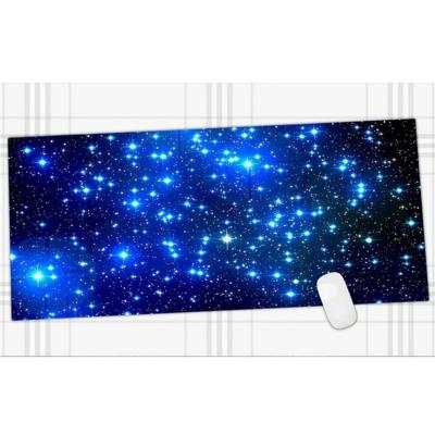 China Wholesale Durable Large Galaxy Gaming Mouse Pad Lockedge Anti-Slip Mouse Mat For Laptop Computer Desk Pad Keyboard Cooling Mat for sale