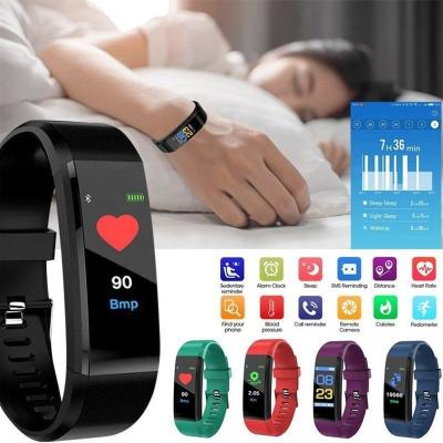 China Smart 115 Plus Smartwatch Smart Band Smart Bracelet Waterproof MP3 Playback Wristband Blood Pressure for sale