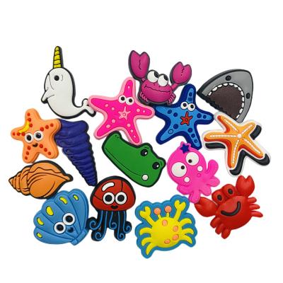 China Shoe Buckle Popular Cute Ocean Cartoon Animal Series, Shoe Flower for sale