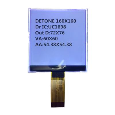 China SPi matrix lcd display 160X160 lcd tooth module 160160 driver IC driver IC uc1698 FSTN-GAY DISPLAY type 4.3inch for sale