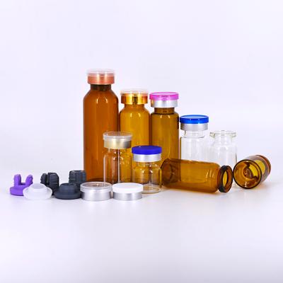 China 2021 Selling medicine botella caps injection 2ml 3ml 5ml 10ml 20ml chemical hot clear amber flip cap glass vial medicine bottle for sale