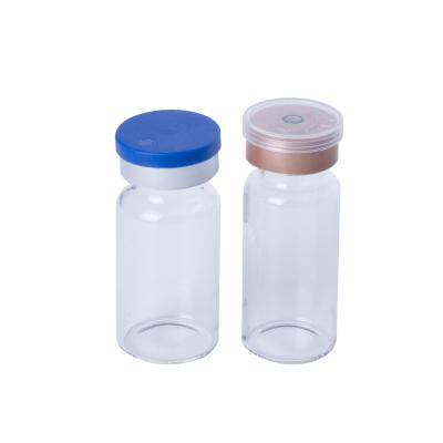 China 5ml personal care clear glass vials with rubber&aluminum flip cap for liquid medicine products use for sale