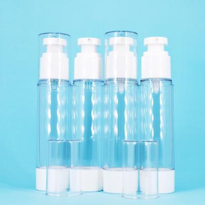 China 50ml Cosmetic Empty Serum Bottles Vacuum Pump Bottles AS Plastic Lotion Sub-bottling PP Facial Cream Airless Bottle for sale