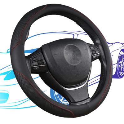 China Universal 38cm Comfortable Automotive Leather Steering Wheel Cover for sale