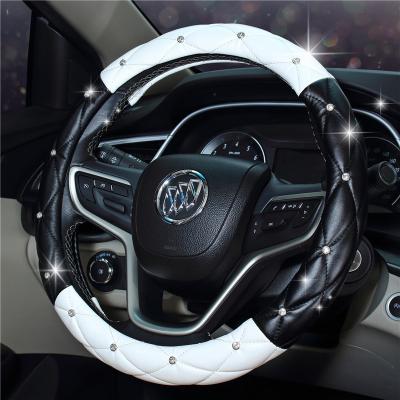 China Anti Skid All Seasons Car Accessories Interior Full Decoration Steering Wheel Handle Cover For Women for sale