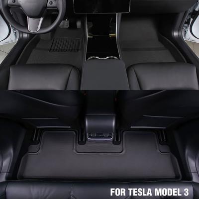 China Eco Friendly All Weather Full Coverage Non Slip 3D XPE Carpet Car Floor Mat For Tesla Model 3 for sale