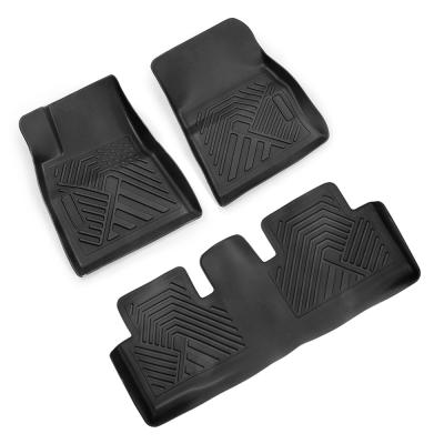 China Eco Friendly Anti Slip Waterproof Custom Fit Luxury 3D Strip Car Floor Mats For Tesla Model 3 for sale