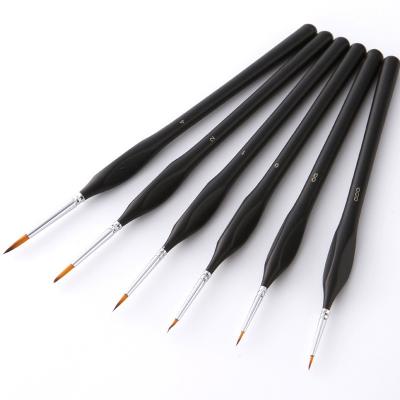 China Acrylic. Watercolor.Oil Paint 6 Pcs/Drawing Set Art Pen Paint Brush Fine Hand Painted Hook Thin Line Pen Art Supplies Nylon Brushes Painting Pen Oil Painting for sale