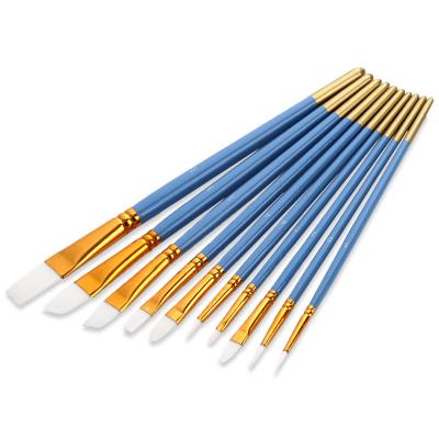 China Acrylic. Watercolor.Oil Painting New 10 Pcs Set Watercolor Gouache Paint Brushes Various Shapes Around Pointed Tip Nylon For Paint Brushes Kit Painting Supplies for sale