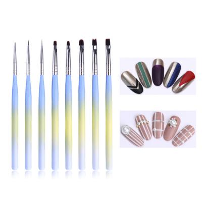 China Dotting Tool / Nail Painting Brush Kit 8 Pcs Nail Art Pen For Salons Professional DIY Home Nail Beauty Art Designs Paint Brush Kit For Women for sale