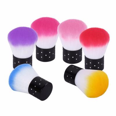 China Angular Blush Wholesale 6 Color Single Portable Mushroom Makeup Brush Soft Bristle Colorful Blush Facial Makeup Brush for sale