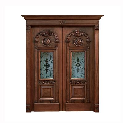 China Traditional Hot Sale Teak Solid Core Wood Carving Old Antique Natural Door Entrance Wooden Doors for sale