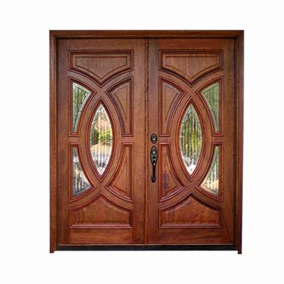 China solid wood & oil painting the main entrances teak main door design solid teak wooden door price for sale