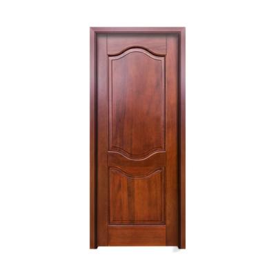 China Modern Wooden Door 2 Panel Simple Design Mahogany Solid Wood Door for sale