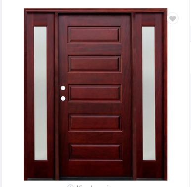 China Modern Wood Carving Main Door Design Teak Solid Wood , Teak Wood Door Design for sale