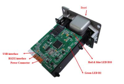 China RS232 Interface ATM Smart Card Reader Suitable For Kiosk Terminal for sale