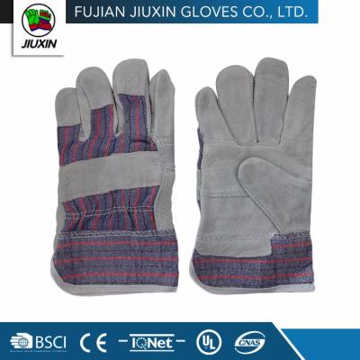 China Cow Split Leather Palm Patched Half Lined Cow Split Working Cheap Leather Glove for sale