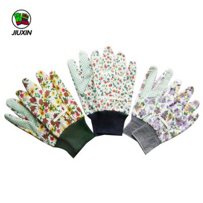 China PVC Dots Garden Glove Working Glove Cotton Drill Cotton Glove for sale