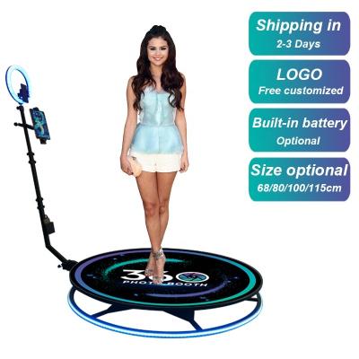 China Excellent Metal Slow Motion RGB 360 Degree Photo Booth Intelligent Remote Control Light Rotating 360 Photo Booth for sale