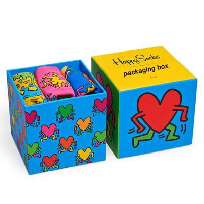 China Recycled Materials Customized Card Paper Color Printing Small Cardboard Paper Boxes White Socks Drawer Paper Packing Box for sale