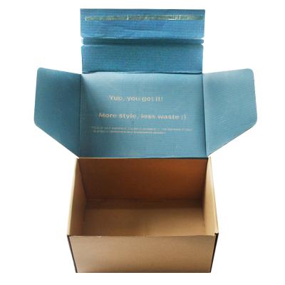 China Custom Cheap Materials Custom Logo Apparel Packaging Gift Recycled Fold Tear Strip Paper Luxury Mailbox for sale