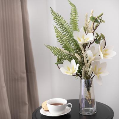 China Real Magnolia Fern For Christmas Artificial Flower Modern Wholesale Bouquet Touch Plastic Picks CF01032 for sale