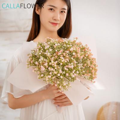 China New Design MW79901 Modern Artificial Flower Bouquet 23cm Size Baby's Breath Popular Bridal Bouquet For Wedding Supplies for sale