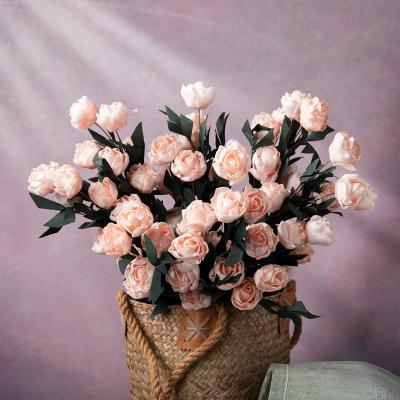 China Simple Touch MW09918 Rose Flowers Home Office Natural Home Office Rose Stem For Wedding Party Decoration for sale