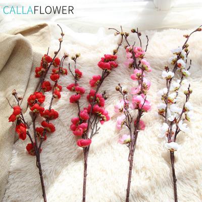 China Modern High Quality Plum Flower Real Touch Artificial Flower MW36860 Artificial Flower For Bridal Bouquet for sale