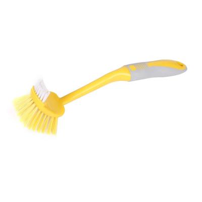 China Sustainable Hot Sale Dish Scrub Brushes Kitchen Plastic Cleaning Scrubbers Broom For Washing Cast Iron Pan Pot for sale