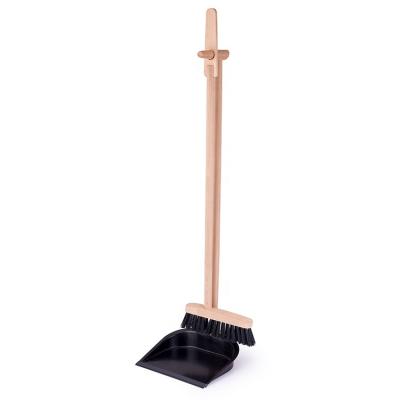 China Eco-Friendly Heavy Duty Brooms And Household Dustpans Long Handle Brooms For Flooring Soft Broom And Brush Dustpan Quick Cleaning Sets for sale