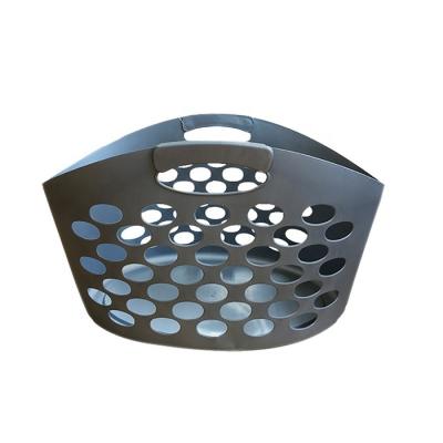 China Wholesale Modern Nordic Household Decor Large Capacity Storage Laundry Baskets Plastic Hamper Box With Handle for sale