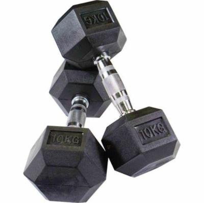 China Durable Hot Sale Gym Dumbells Bewitch Rubber Coated For Fintess Hex Dumbbells for sale