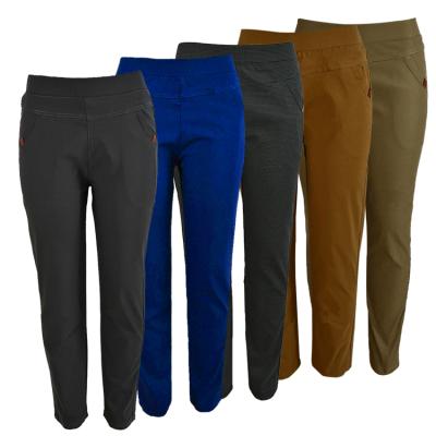 China High Quality Women's Elastic Waist Spandex Casual Chino Pants Anti-Static for sale