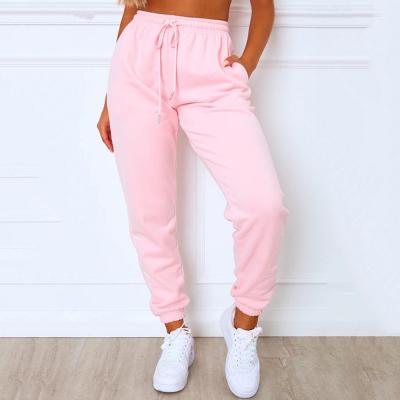 China Anti-Static Hot Sale Gym Running Ladies Jogging Trousers Women Casual Single Jogger Sweatpants With Pockets for sale