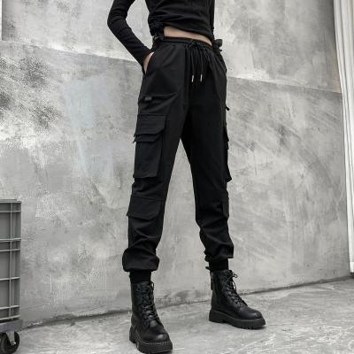 China 2021 Hot Selling Ladies Cargo Pants Anti-Static Fashion Women Cotton Drawstring Jogger Jogging Casual Pants for sale