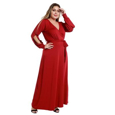 China 2021 New Big Bohemian Anti-Static Women's Deep V Slim Bohemian Dress Style Long Sleeve Dresses for sale