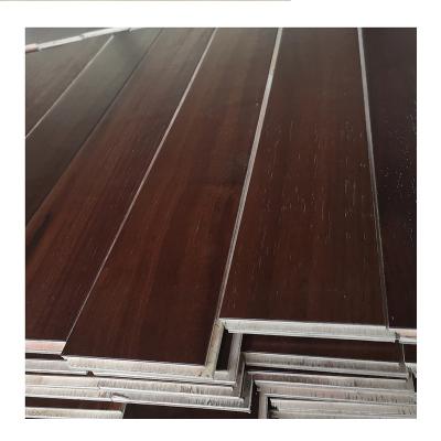 China Traditional Herringbone Style High Gloss Light Brushed Exterior Black Dark Color US Walnut Hardwood Flooring for sale