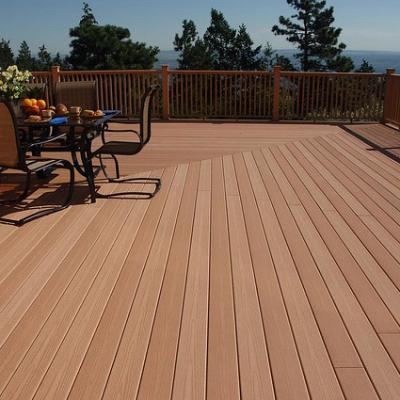 China Modern Light Gray Embossed Composite Wood Decking for sale