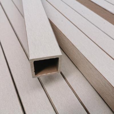 China Modern Wooden Square Brushed Decking Plastic Composite Beam Waterproof for sale