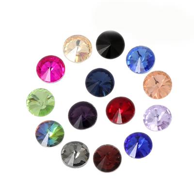 China Best Selling Fancy StonePopular Rhinestone K9glass Crystal Point Round Point Back For Garment for sale