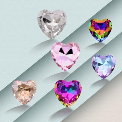 China Pointback China Yiwu Factory Pointback Rhinestone Heart Stone Glass Fancy Rhinestone For Nails Jewelry MakingPopular for sale