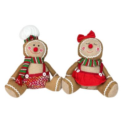 China All 2023 Christmas Gingerbread Man For Christmas Indoor Outdoor Textile And Fabric Crafts Home Decorations for sale