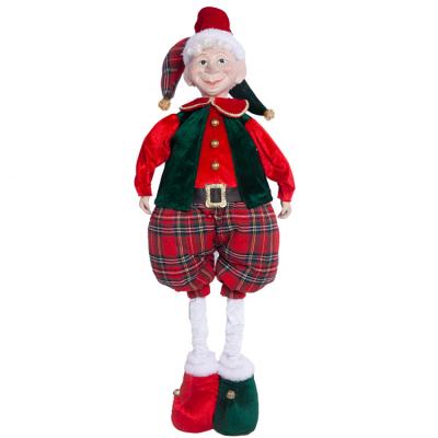 China Flexible Stuffed Decorative Santa Elf Craft Doll Handcraft Christmas Home Elves Gift Decoration for sale