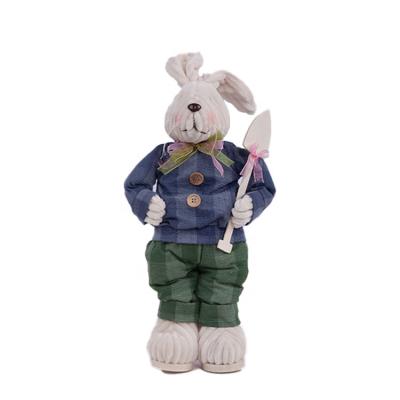 China All Handmade Crafts Rabbit Wholesale Hot Easter Bunny Decorations Standing Rabbit for sale