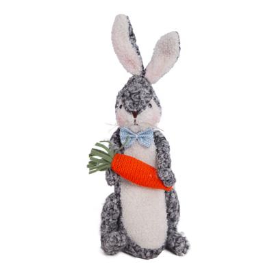 China All Handcraft Wholesale Bunny Carrot Decorations Handmade Craft Seasonal Rabbit Easter Decorations for sale