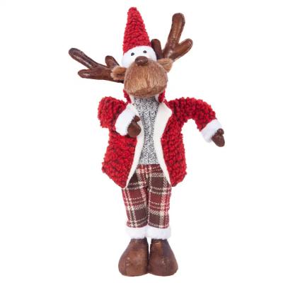 China All Position Custom Reindeer Home Gift Cartoon Craft Decorations Plush Outdoor Christmas Decor Toy for sale