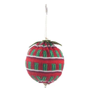 China All Textile Cloth Crafts Christmas Ball For Tree Hanging Pendant Ornaments Handmade Christmas Ball for sale